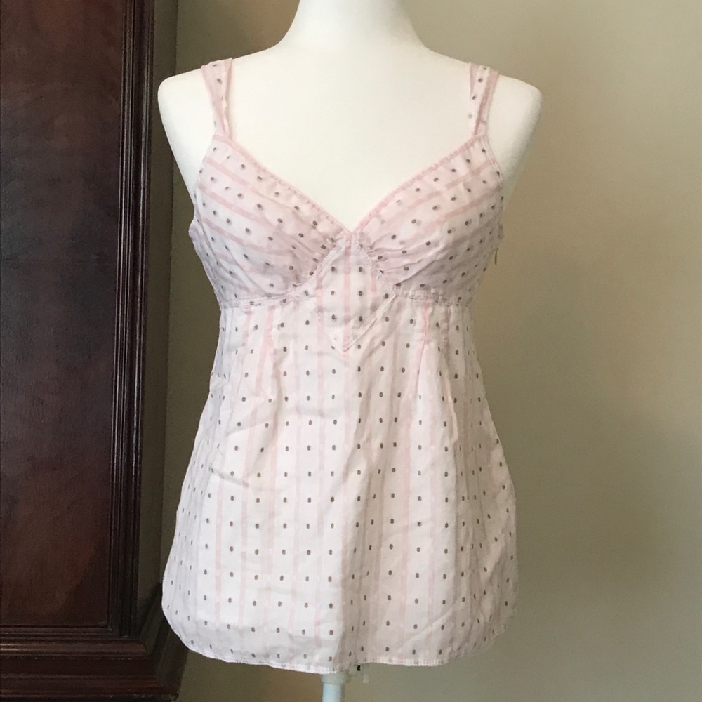 Pink Stripe J Crew Tank Top